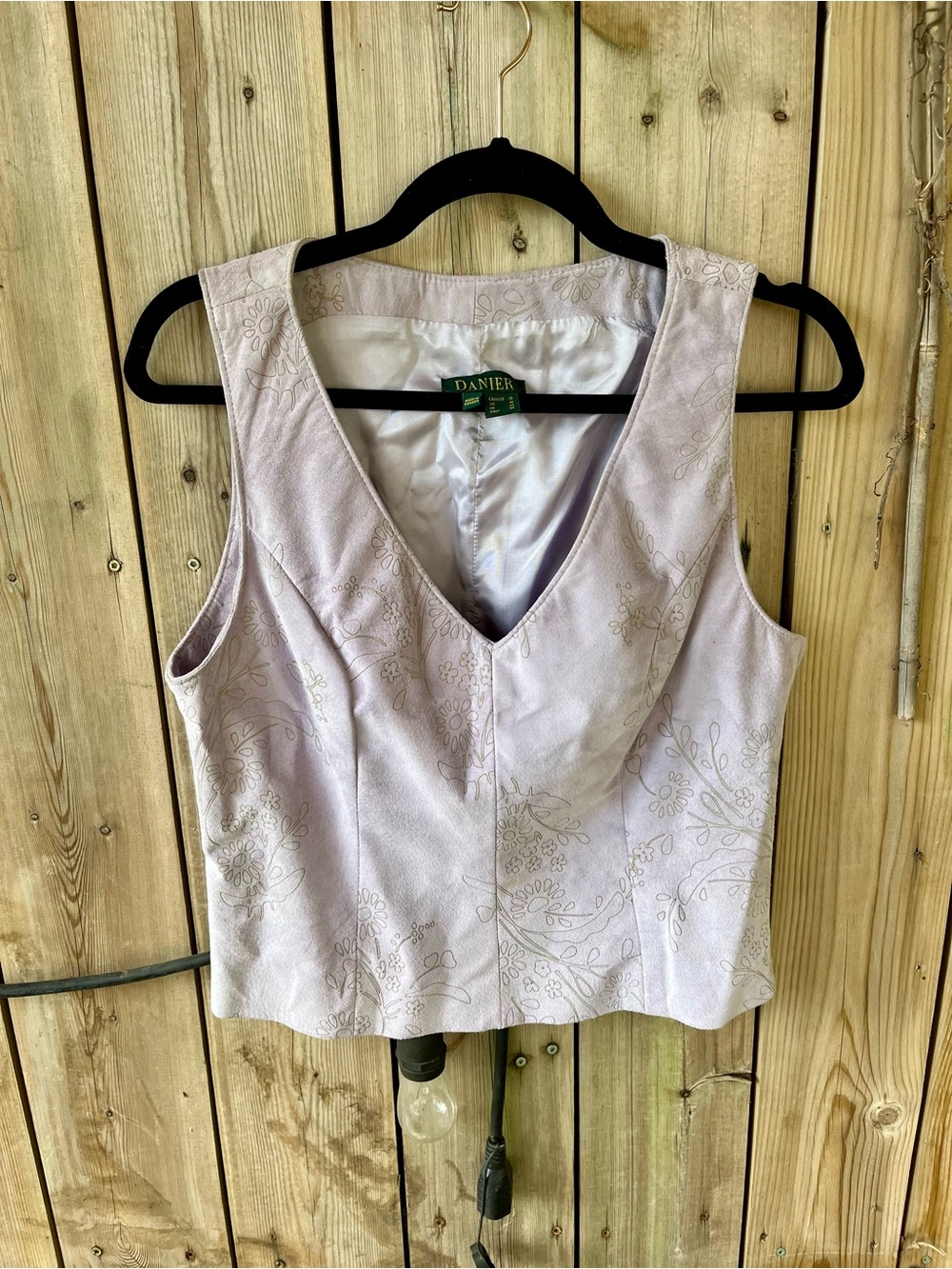 Danier Lavender Floral V-Neck Camisole